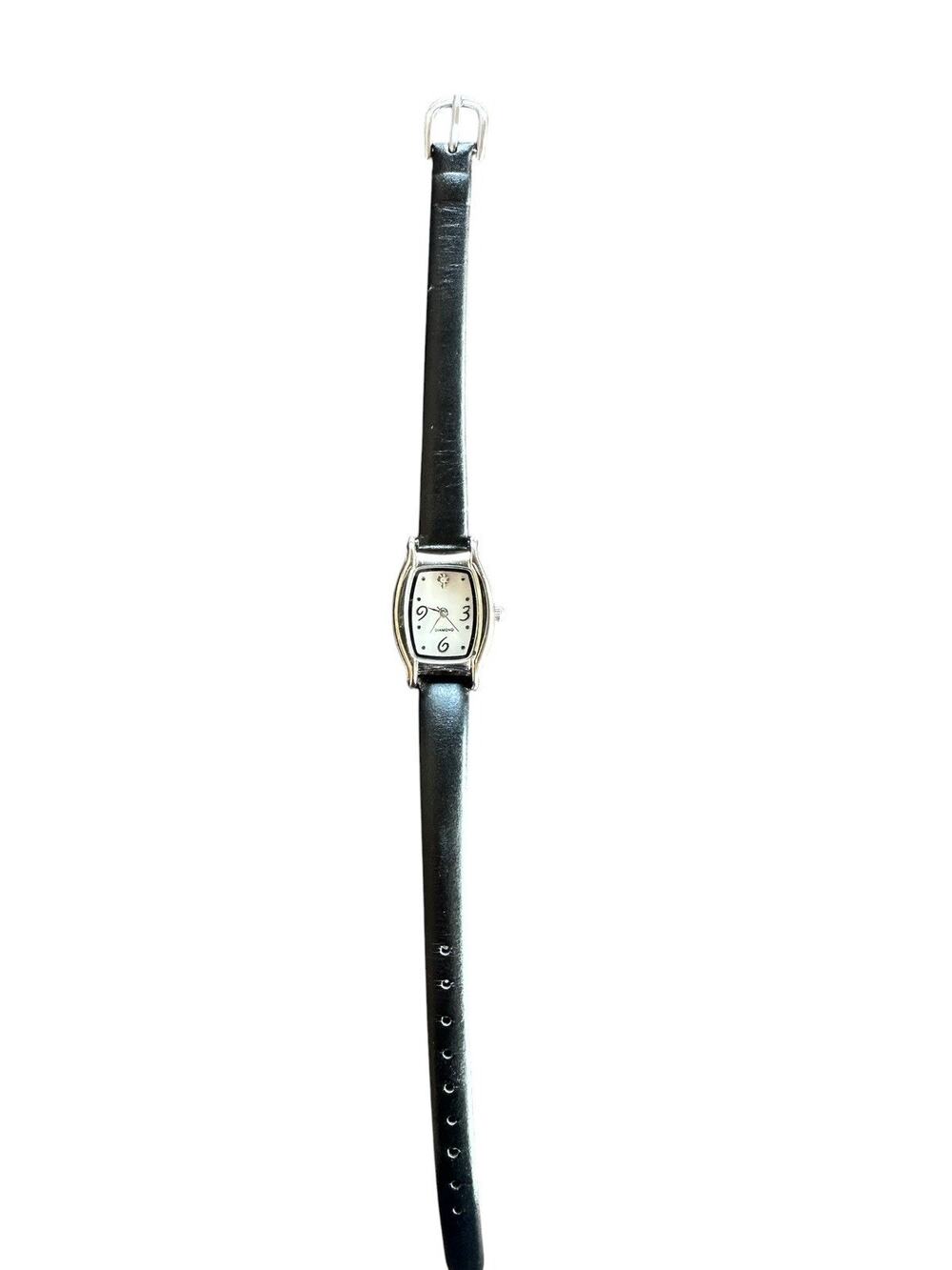 AVON DIAMOND F325417-1/LS WATCH GENUINE DIAMOND In 12 O’Clock Black Leather Band